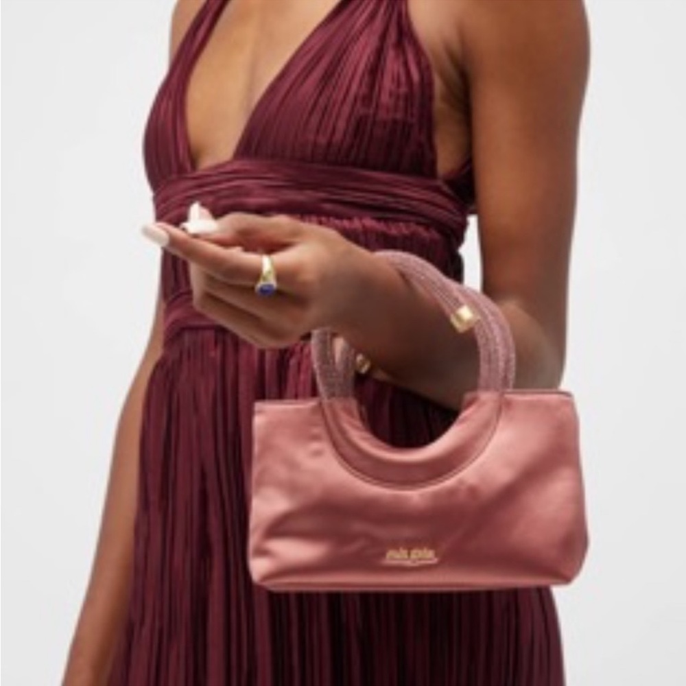 NWOTF Cult Gaia PINK NIKA CRYSTAL SPIRAL HANDBAG